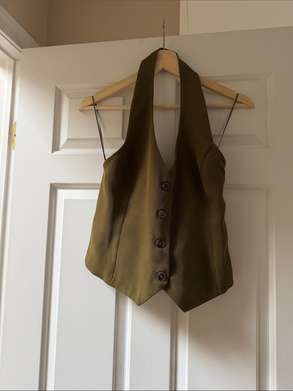 Current Air Olive Green Halter Vest